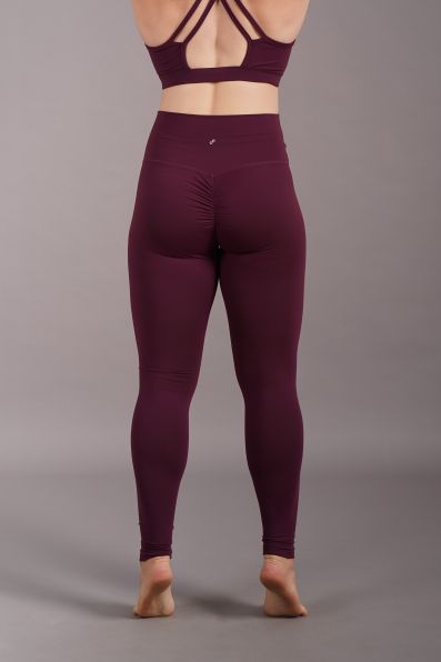 Burgundy Booty-Pop Leggings